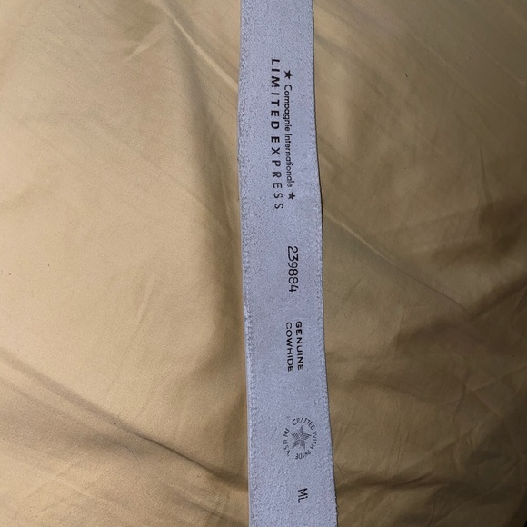 Vintage 80s white leather belt Limited Express - Picture 6 of 6